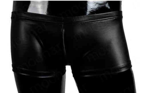 Black faux leather men - faux,