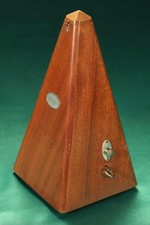 Vintage Maelzel Paquet Metronome with Bell in Mahogany Case, Good Working Order