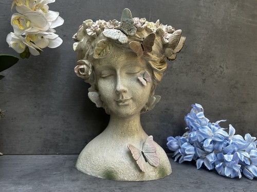 Ladies head flowerpot planter - ladies,
