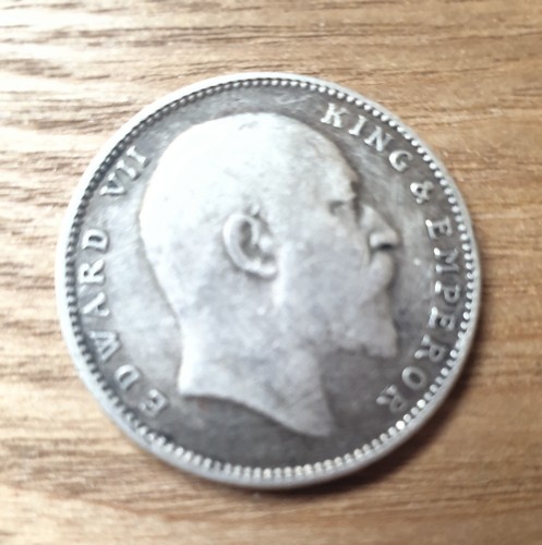Edward vll silver indian - edward, rupee