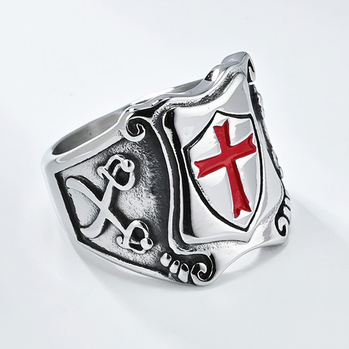 Mens knights templar red - red, cross