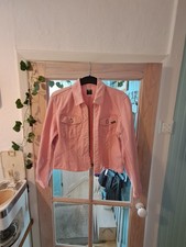 Womens Vintage Pink United Colours Of Benetton Short Denim Jacket 44 (8-10)?