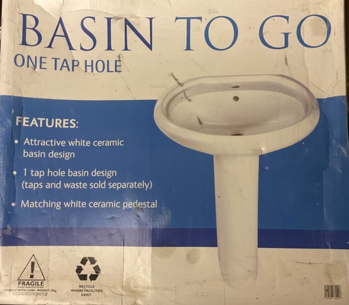 Pedestal wash hand basin - , one