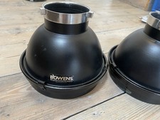 2x Genuine Bowens BW1887 (BW-1887) 20cm Maxilite 65 Degree Reflector with Grids