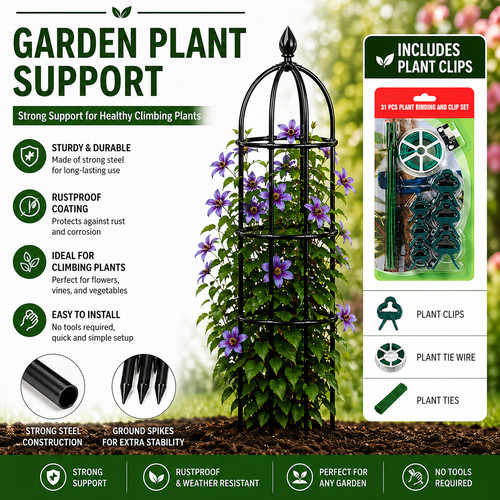 Garden metal obelisk climbing - metal,