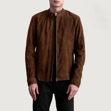 Cafe racer leather jacket mens - leather,