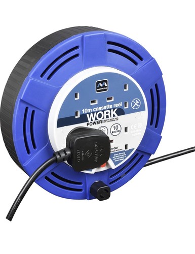 Extension lead reel - 10m, cable