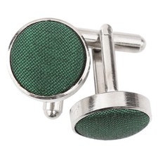 Mens Cufflinks Plain Shantung
