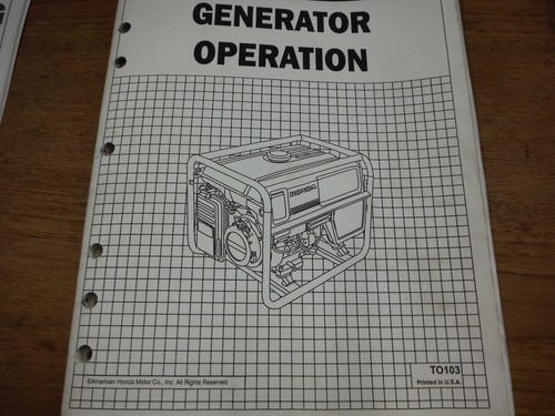 Honda generator operation - honda,