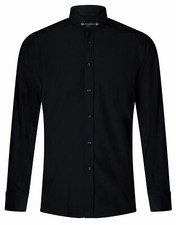 Mens Club Collar Black Shirt