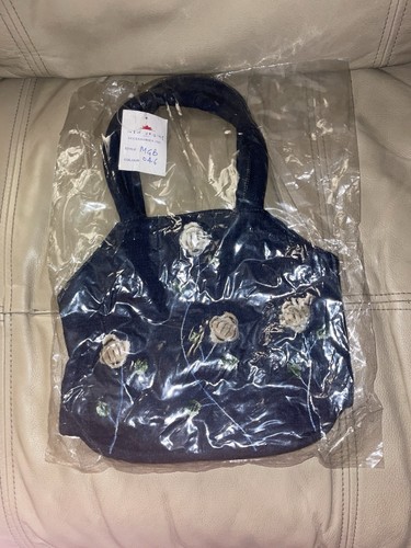 Elegant navy blue floral - navy,