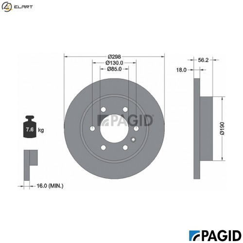 Brake disc 56010nc for - brake,