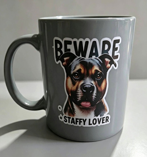 Grey ceramic mug - ceramic, beware