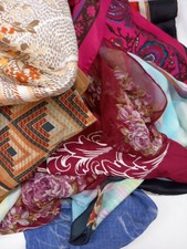 19 x Scarves Bundle Varity Inc vintage Silk Joules Totes Jacqmar Eastex Bartons