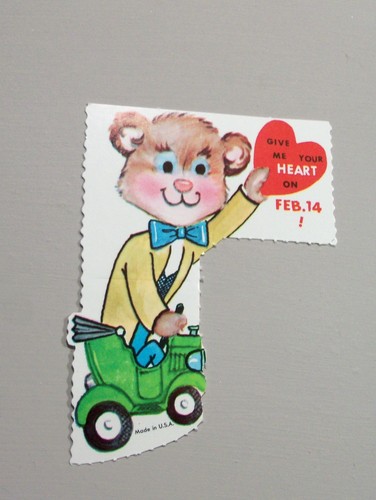 Vtg valentine card dressed - card,
