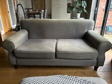 Traditional hand made two seat grey sofa