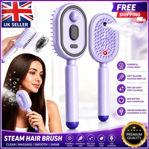 Steam hair straightening brush - steam,