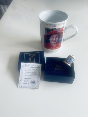 Golden jubilee mug and - golden,