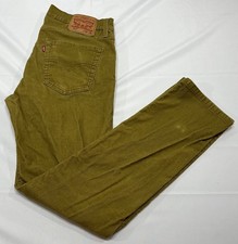 Levi’s 511 Corduroy Pants Men Size 34x32 Green Slim Fit Stretch - Flaws