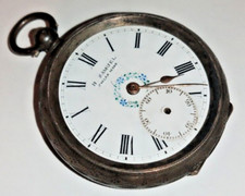 Swiss Silver cased H.SAMUEL Antique Fob Pocket Watch c.1890 for repairs