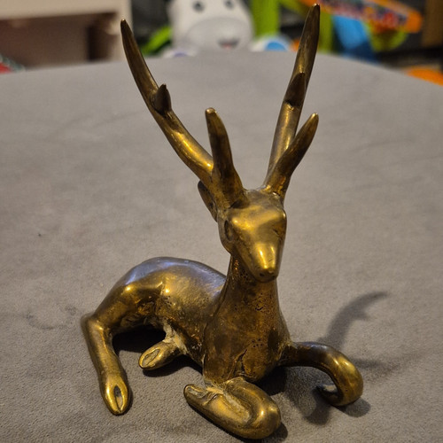 Vintage brass reclining - brass,