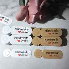 Craft Paper Tags 'HANDMADE WITH LOVE' Hand Made Gift Tag Kraft Jewellery