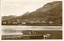 REAL PHOTOGRAPHIC POSTCARD OF DORNIE VILLAGE AND FERRY, ROSS-SHIRE, SCOTLAND