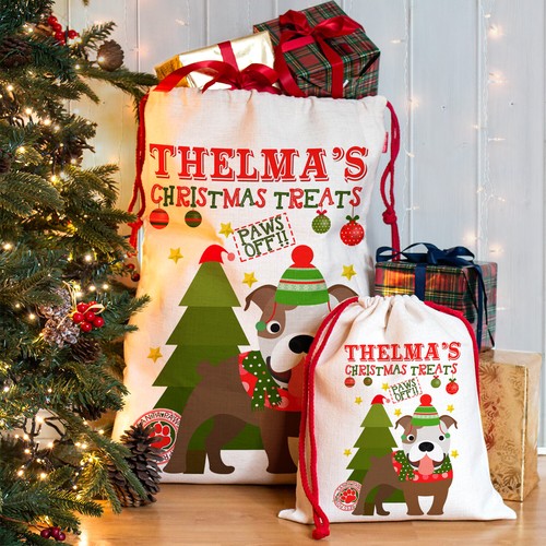 Staffy christmas sack - staffy,