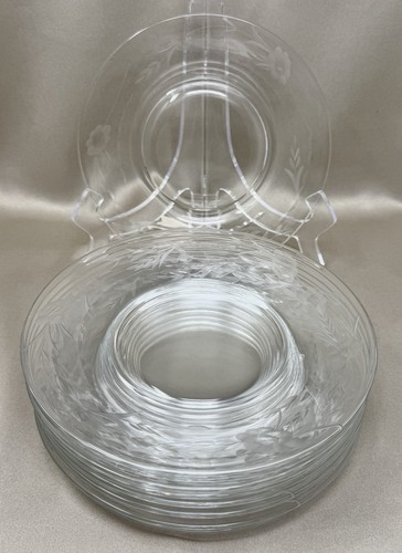 Lovely set floral etched - set,