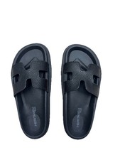 Women’s 100% Leather Breathable Sandal, Handmade Soft Footbed in Black size UK5