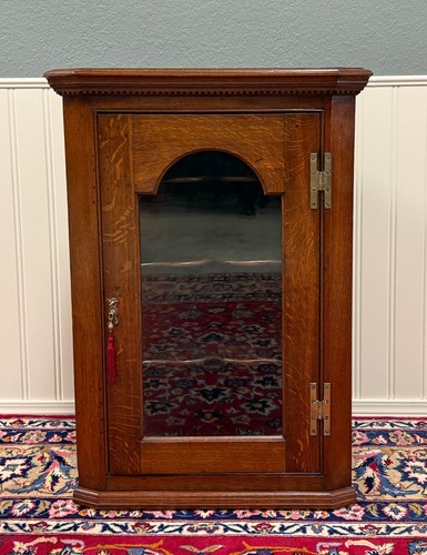 Antique english corner cabinet - antique,