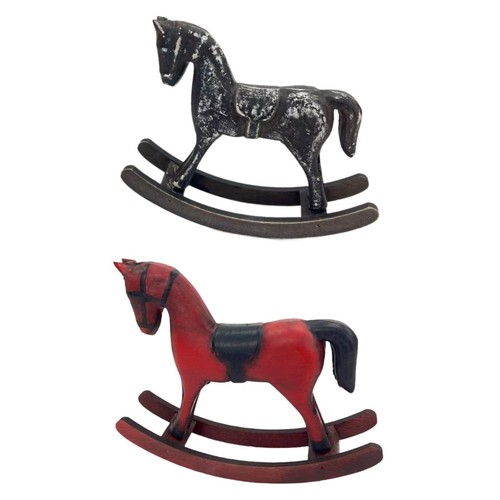 Wooden rocking horse figurine - rocking,