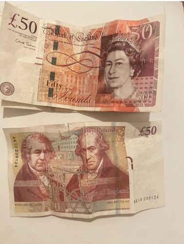 Fifty pound note - £50,