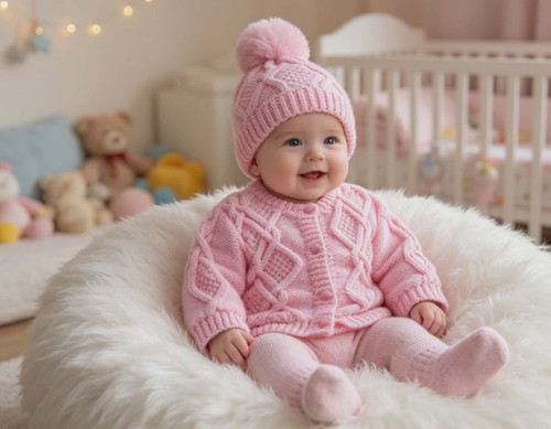Baby aran knitting pattern - baby,