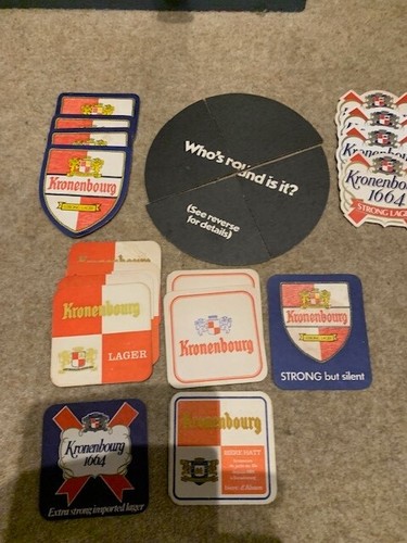 Vintage kronenbourg beer mats - kronenbourg,