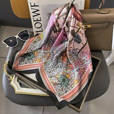 100% Silk Square Scarf Women