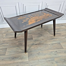 Vintage Chinese Wood Coffee Table – Oriental Design - Mid Century Asian Carved