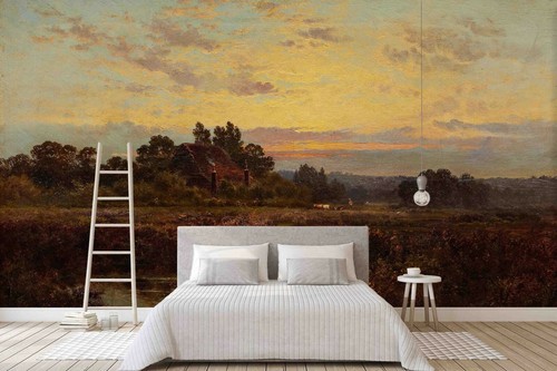Oil rural landscape - oil,