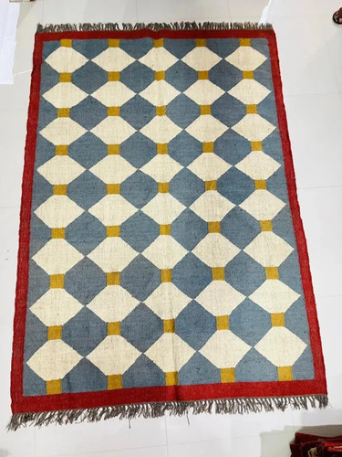 Handmade wool jute kilim - handmade,