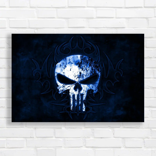 Punisher skull distressed red - skull,