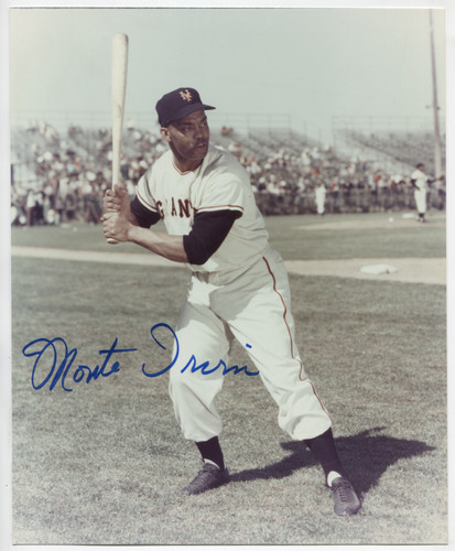 Monte irvin giants autographed - monte,