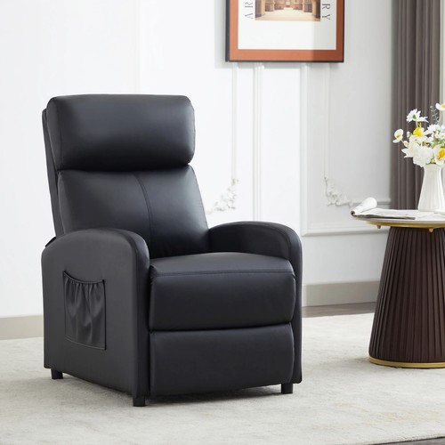 Manual leather recliner - manual,