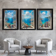 Seaside View Open Window Set