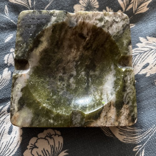 Vintage green marble square - green,