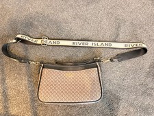 River Island Beige Monogram Pocket Front Cross Body Bag