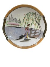 Japanese Traditional Hand-Painted Porcelain Plate vintage 