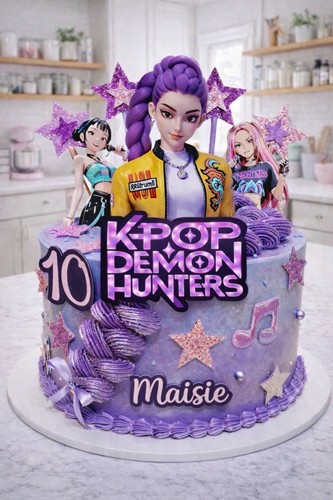 Kpop demon hunters cake - demon,