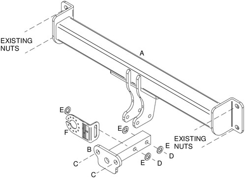 Towtrust fixed flange - fixed,