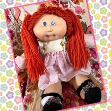 Lovely Vintage Cabbage Patch Kids Girl HM1 Ginger Red Hair Two Pony Blue Eyes