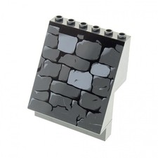 1x Lego Panels 4x6x6 New - Dark Grey Wall Slant Wall 7785 4265819 30156pb02